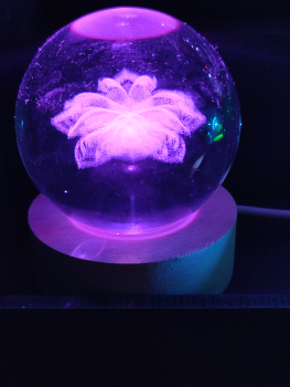 Hologrammkugel - Mandala - Farbwechsel